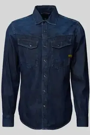 G-Star Slim fit jeansoverhemd met labelpatch, model 