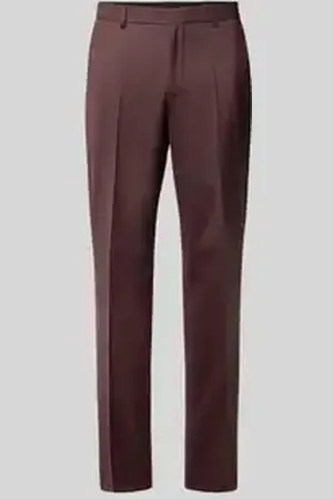 HUGO BOSS Regular fit pantalon met persplooien, model 