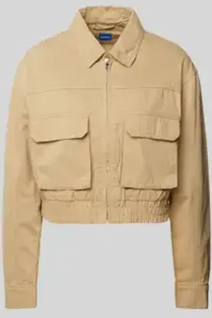 Hugo Blue Kort jack met platte kraag, model 