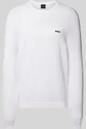 HUGO BOSS Gebreide pullover met ribboorden