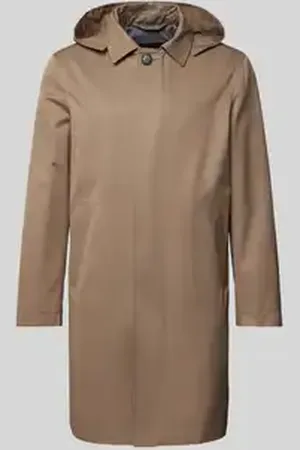 Marc O’ Polo Relaxed fit lange jas van katoenmix met afneembare capuchon