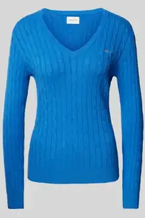 GANT Gebreide pullover met ribboorden