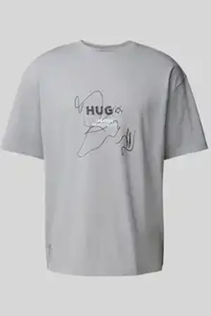 Hugo Blue Oversized T-shirt van viscose, model 
