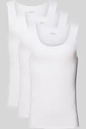 HUGO BOSS Tanktop met labelstitching in een set van 3 paar, model 