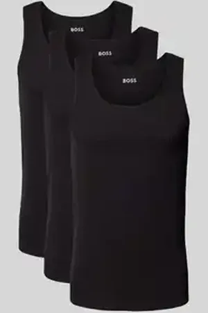 HUGO BOSS Tanktop met labelstitching in een set van 3 paar, model 