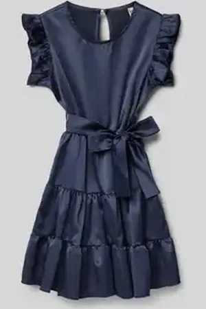 Blue Effect Jurk met strikceintuur
