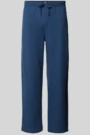 HUGO BOSS Straight leg sweatpants met structuurmotief