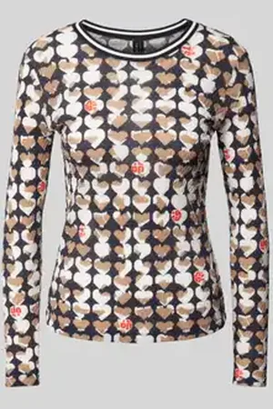 Marc Cain Shirt met lange mouwen en structuurmotief
