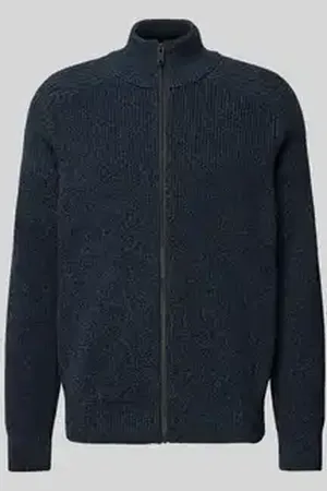 HUGO BOSS Gebreid jack met opstaande kraag, model 