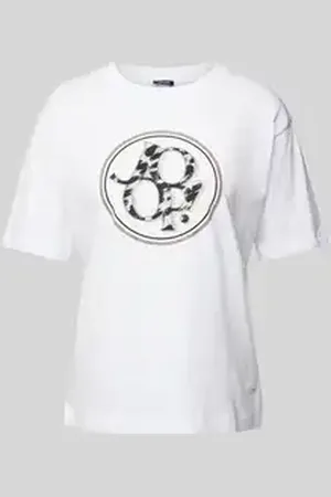 JOOP! T-shirt met strass-steentjes