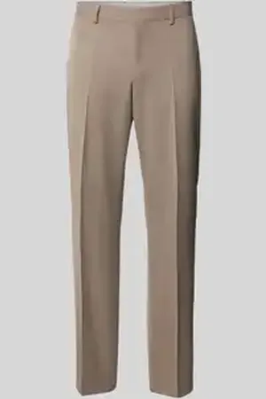 HUGO BOSS Regular fit pantalon met scheerwol, model 