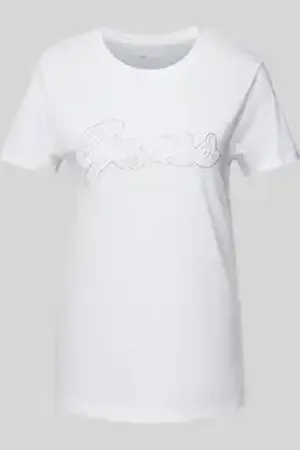 Guess T-shirt van viscose met strass-steentjes