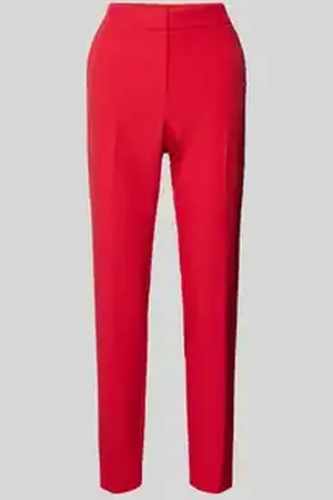 HUGO BOSS Skinny fit stoffen broek met persplooien, model 