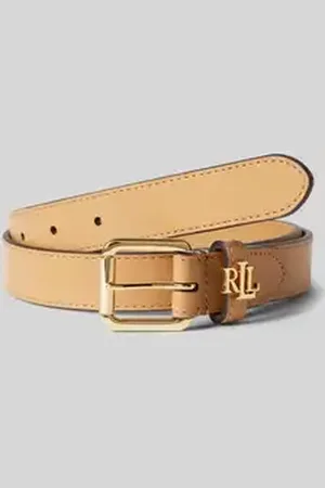 Ralph Lauren Smalle leren riem met logolus