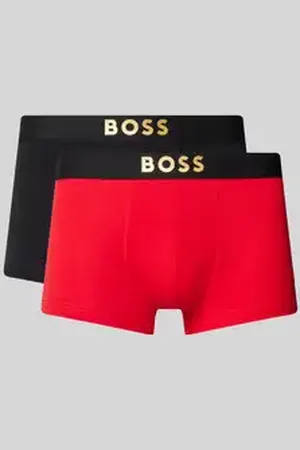 HUGO BOSS Boxershort met labelprint in een set van 2 stuks