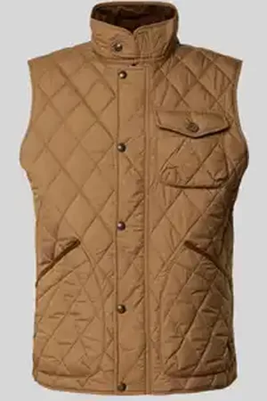 Ralph Lauren Regular fit bodywarmer met opstaande kraag, model 