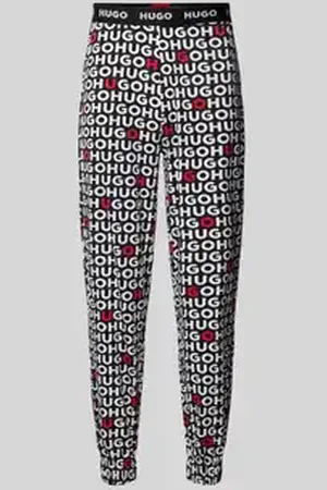 HUGO BOSS Regular fit sweatpants met label in band, model 