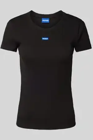 Hugo Blue T-shirt met labeldetail