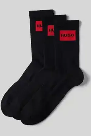 HUGO BOSS Sokken met labelprint in een set van 3 paar
