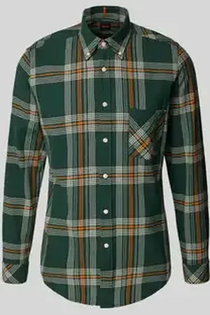 HUGO BOSS Regular fit vrijetijdsoverhemd met button-downkraag, model 