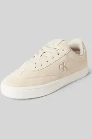 Calvin Klein Leren sneakers met labelprint