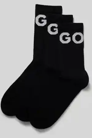 HUGO BOSS Sokken met statementprint in een set van 3 paar