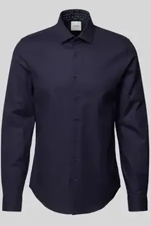 Calvin Klein Slim fit zakelijk overhemd met labelstitching, model 