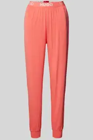HUGO BOSS Pyjamabroek van viscosemix met labeldetails, model 