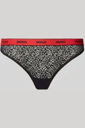 HUGO BOSS String met elastische band met label
