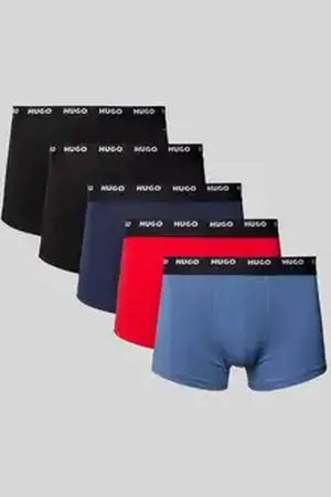 HUGO BOSS Boxershort met elastische band met label in een set van 5 stuks