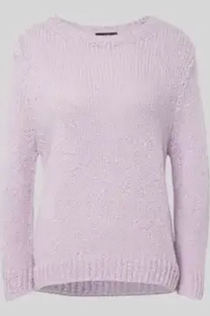 Oui Gebreide pullover met ronde hals