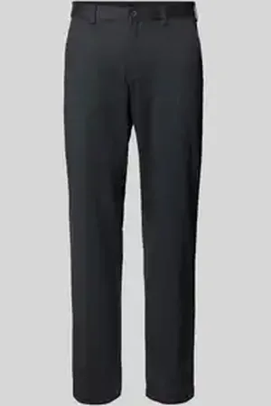 Christian Berg Slim fit stoffen broek met riemlussen