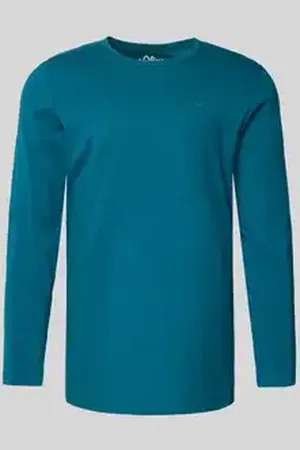 QS by s.Oliver Regular fit shirt met lange mouwen van puur katoen