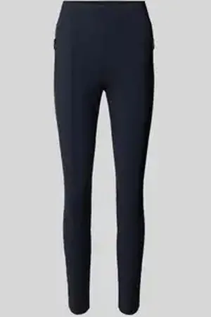 Marc Cain Skinny fit stoffen broek met vaste persplooien