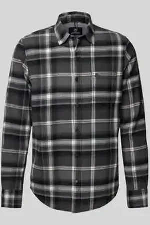 Lerros Regular fit vrijetijdsoverhemd met labelstitching