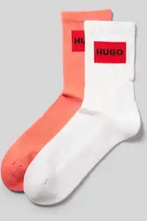 HUGO BOSS Sokken met labelprint in een set van 2 paar