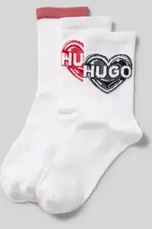 HUGO BOSS Sokken met labelprint in een set van 3 paar