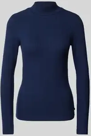 QS by s.Oliver Shirt met lange mouwen en opstaande kraag