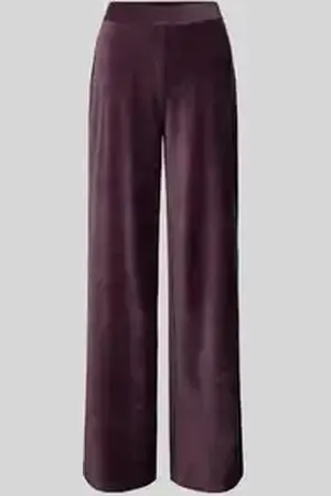 QS by s.Oliver Flared stoffen broek met elastische band