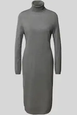 QS by s.Oliver Slim fit gebreide jurk met col van viscosemix