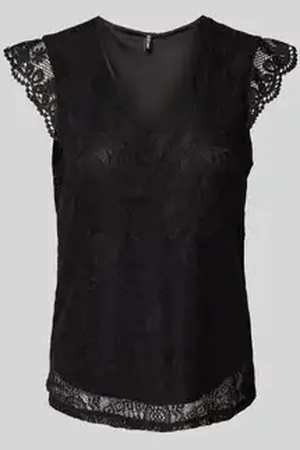 Pieces® Regular fit top met kant, model 