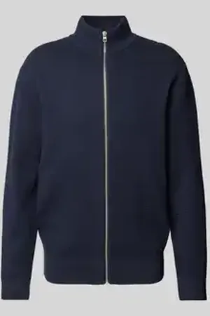 TOM TAILOR Regular fit gebreid jack van puur katoen met structuurmotief