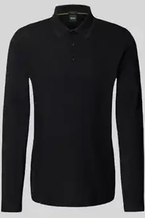 HUGO BOSS Regular fit poloshirt met labelstitching, model 