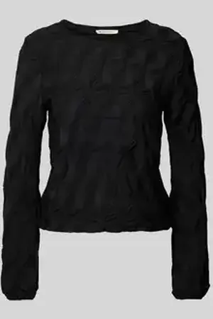 TOM TAILOR Regular fit blouse met lange mouwen en structuurmotief