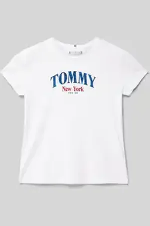 Tommy Hilfiger Regular fit T-shirt met labelprint, model 