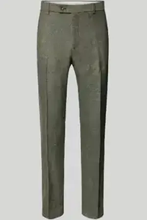 Club of Gents Pantalon van linnenmix met wol, model 