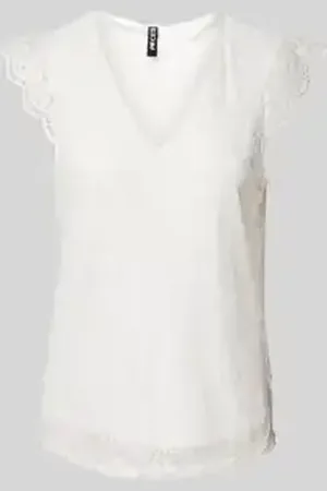 Pieces® Regular fit top met kant, model 