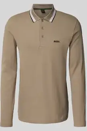 HUGO BOSS Regular fit poloshirt met labelstitching, model 