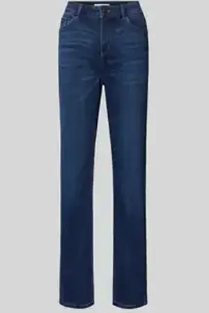 Christian Berg Straight fit jeans met riemlussen en viscose
