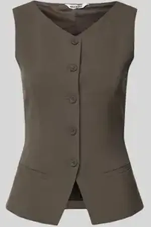 Weekday Gilet met paspelzakken, model 